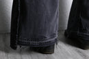 "Re:make" flare black denim pants