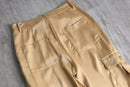 “DKNY JEANS” golden satin wide straight cargo pants