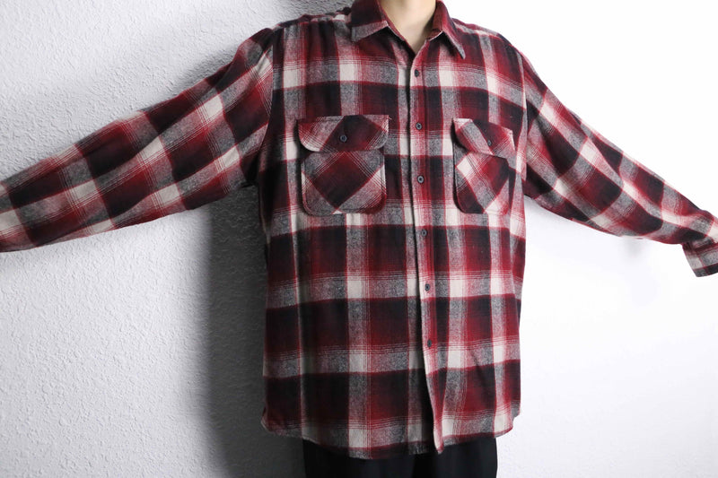 red base tartan check shirt