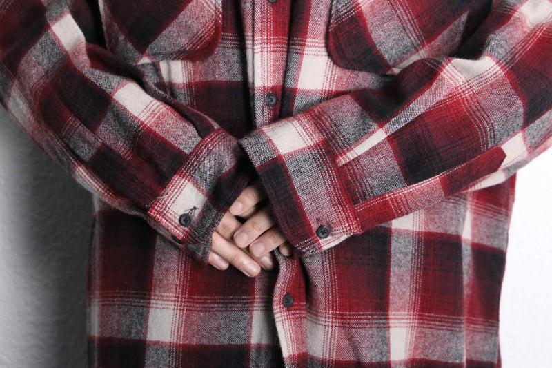 red base tartan check shirt