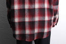 red base tartan check shirt