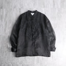 black sheer silk embroidered china shirt