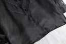 black sheer silk embroidered china shirt