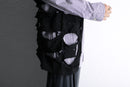 "Re:make" damaged layered stripe shirt