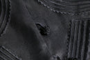 black sheer silk embroidered china shirt