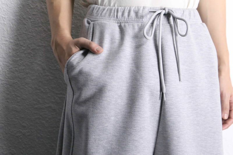 light gray color buggy flare sweat pants