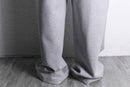 light gray color buggy flare sweat pants