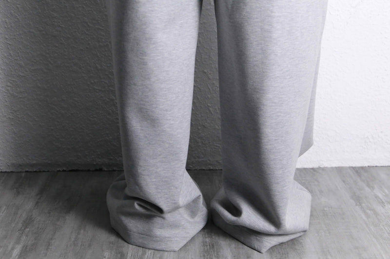light gray color buggy flare sweat pants