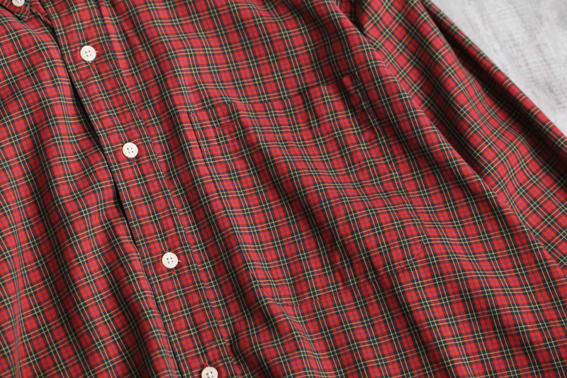 "Burberry" red burberry check shirt