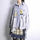 "Re:make" many check docking wrap layered skirt