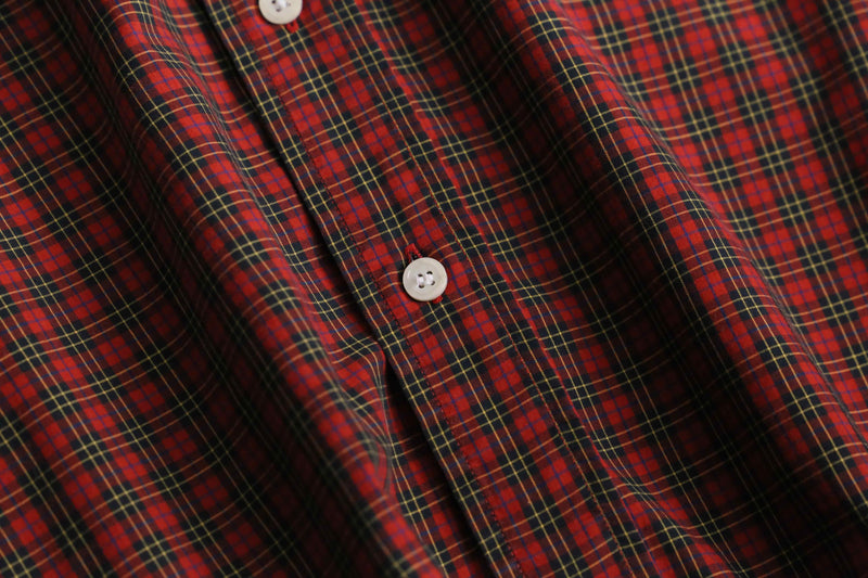 "Burberry" red burberry check shirt