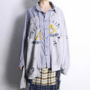 "Re:make" asymmetry&destroy sweat docking shirt