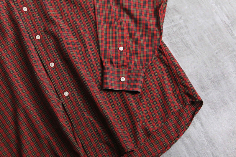 "Burberry" red burberry check shirt