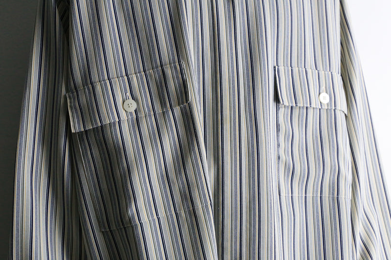 random stripe loose L/S shirt