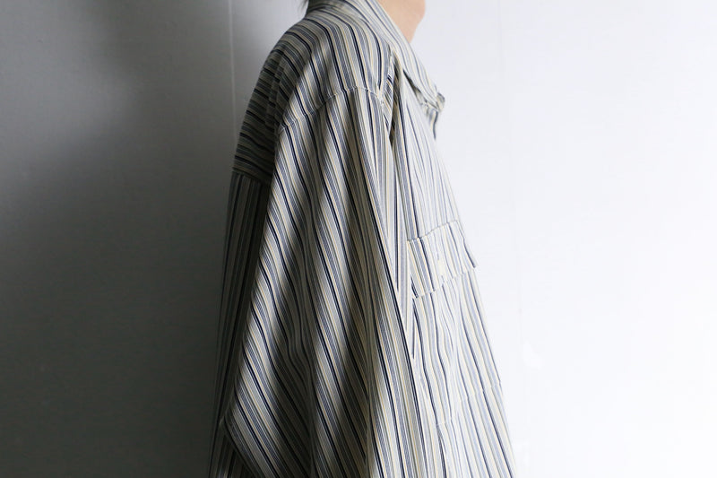 random stripe loose L/S shirt