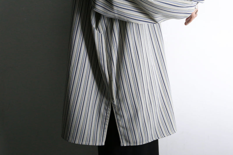 random stripe loose L/S shirt