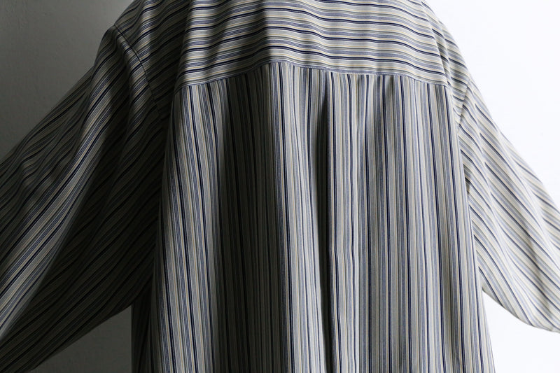 random stripe loose L/S shirt