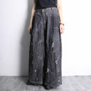 ''Re:make''buggy black denim pants