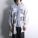 "Re:make" damaged sweat docking stripe shirt