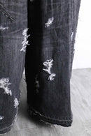 ''Re:make''buggy black denim pants