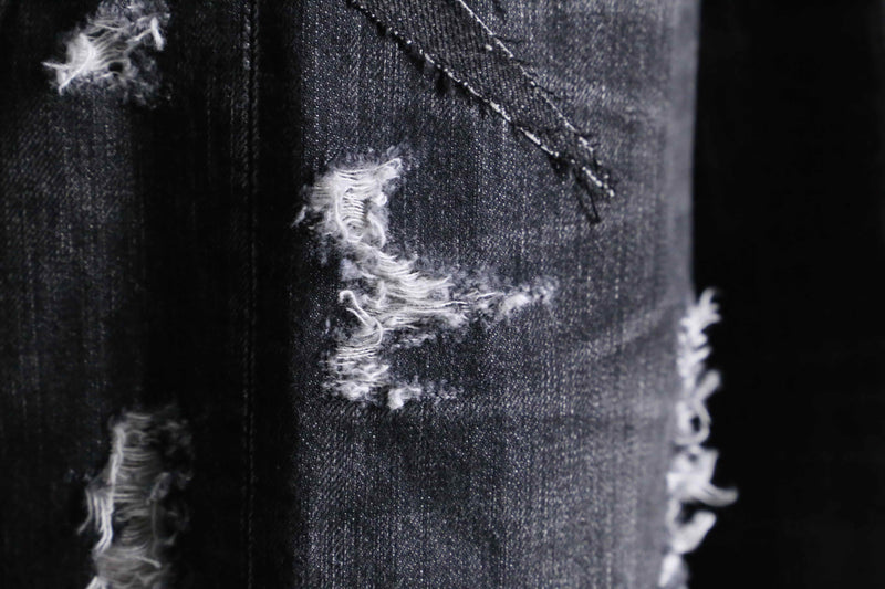 ''Re:make''buggy black denim pants