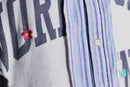 "Re:make" damaged sweat docking stripe shirt