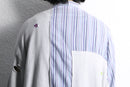 "Re:make" damaged sweat docking stripe shirt