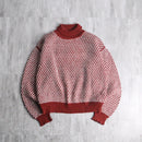 birdseye pattern turtle neck knit