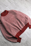 birdseye pattern turtle neck knit