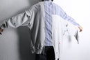 "Re:make" damaged sweat docking stripe shirt