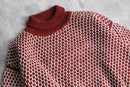 birdseye pattern turtle neck knit