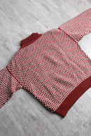 birdseye pattern turtle neck knit
