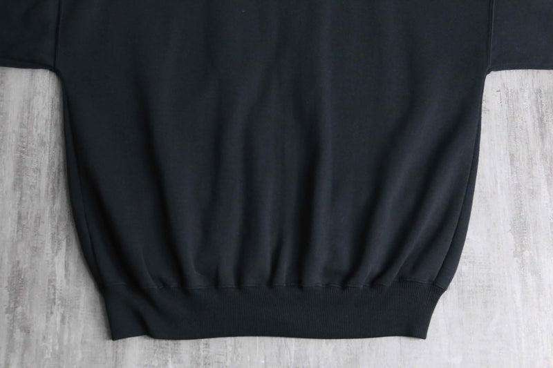 black wide sweat cardigan