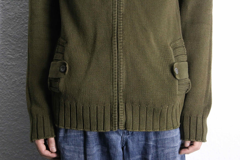 ”GAP” khaki color knit hoodie