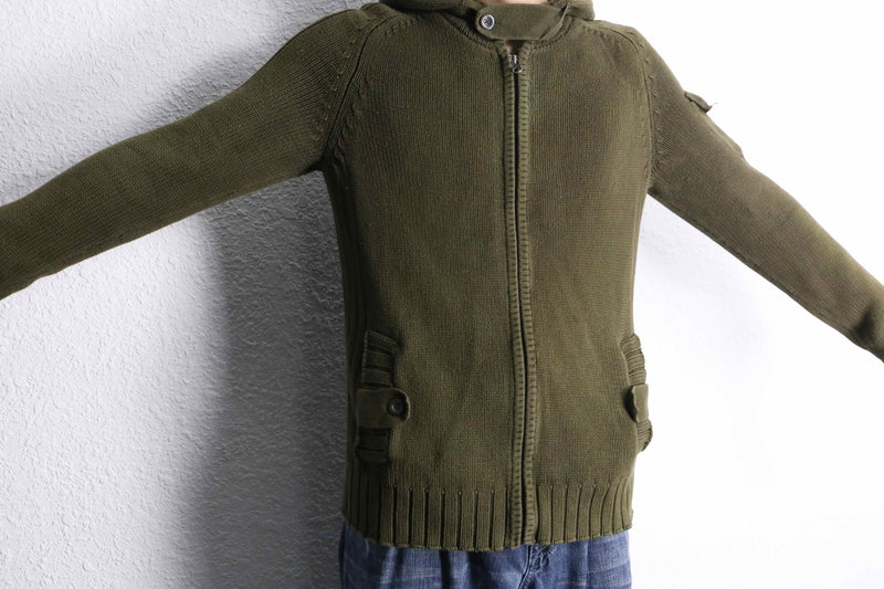 ”GAP” khaki color knit hoodie