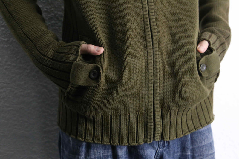 ”GAP” khaki color knit hoodie