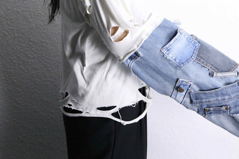 'Re:make'' arm destroy long Tee