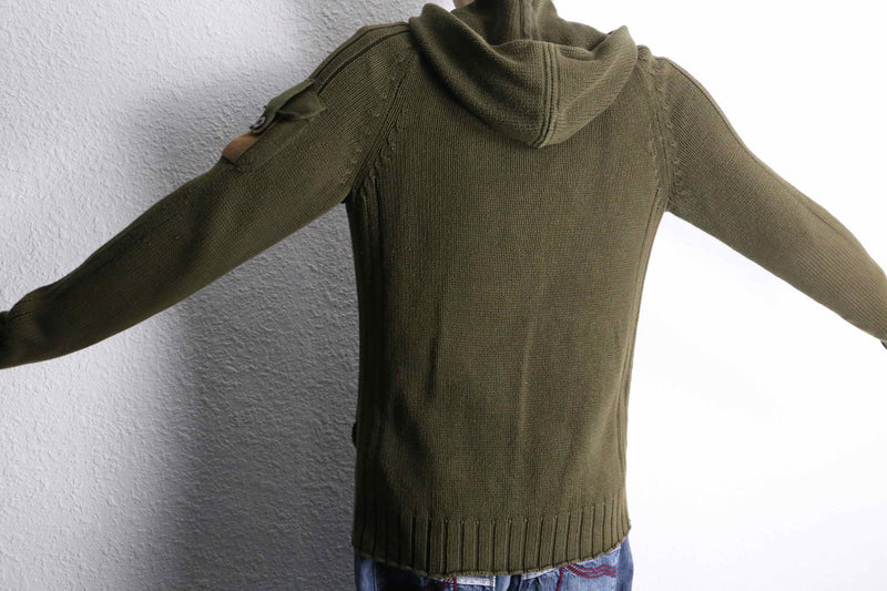 ”GAP” khaki color knit hoodie