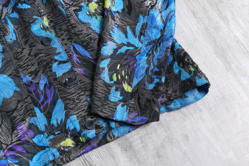 “CHICO’S” flower pattern jacquard short jacket