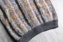 brushed geometric puttern knit cardigan