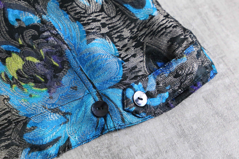 “CHICO’S” flower pattern jacquard short jacket