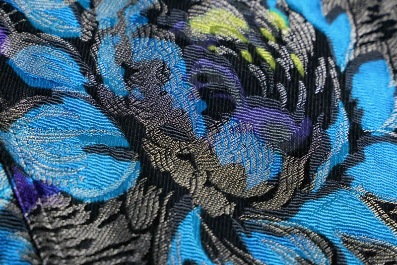 “CHICO’S” flower pattern jacquard short jacket