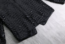 1970-80s Josephine Milano sequins collarless jacket
