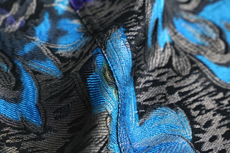 “CHICO’S” flower pattern jacquard short jacket