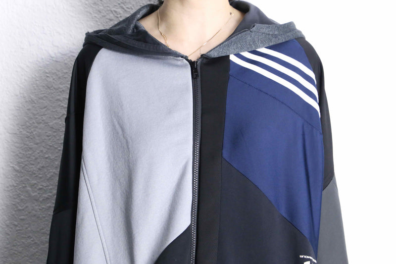 “Re:make” multi panel track hoodie