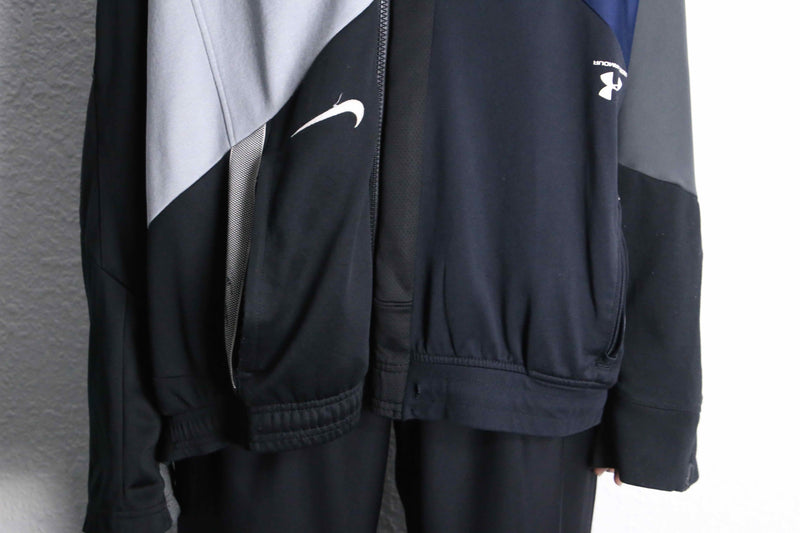 “Re:make” multi panel track hoodie