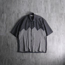 1990s rib knit switching design shirt
