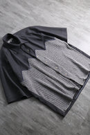 1990s rib knit switching design shirt