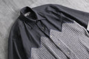 1990s rib knit switching design shirt