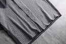 1990s rib knit switching design shirt